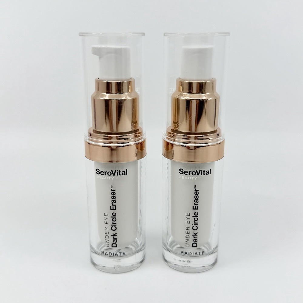 Serovital 2 PACK Dark Circle Eraser Under Eye Brightener Peptide Eye Serum NEW